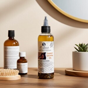 Carrot Hair Growth Oil – Scalp Stimulator with Biotin & Herbs, 2oz image 15