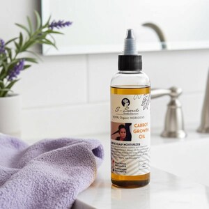 Carrot Hair Growth Oil – Scalp Stimulator with Biotin & Herbs, 2oz image 14
