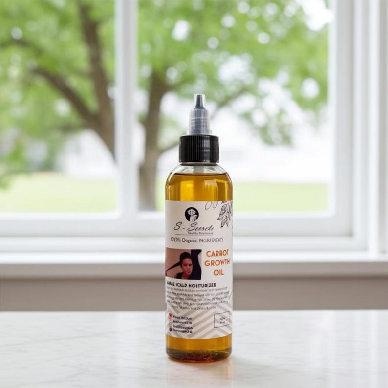 Carrot Hair Growth Oil – Scalp Stimulator with Biotin & Herbs, 2oz image 17