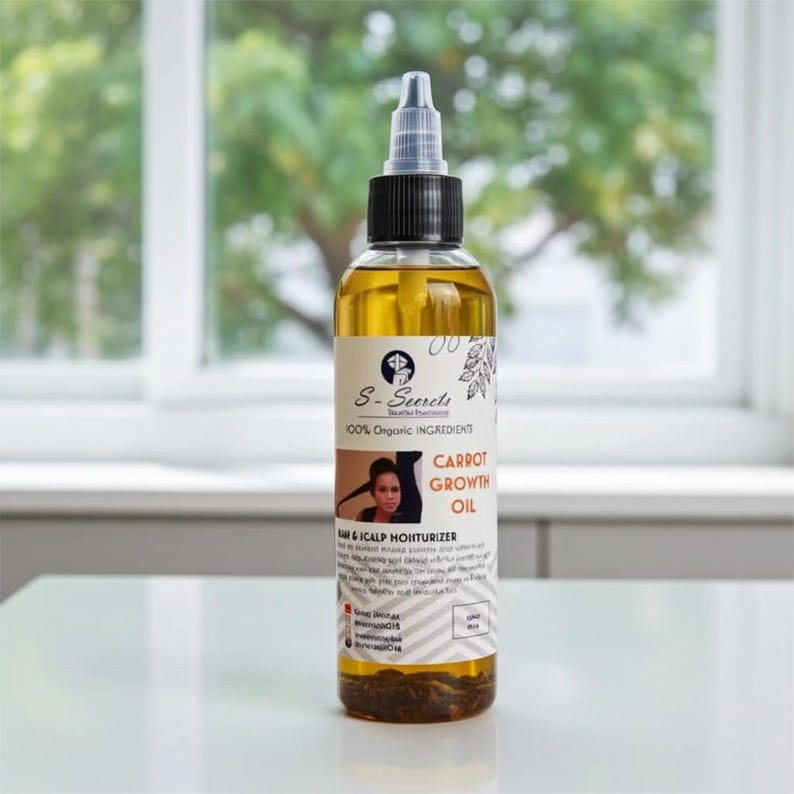 Carrot Hair Growth Oil – Scalp Stimulator with Biotin & Herbs, 2oz image 9