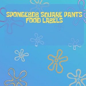SPONGEBOB VOEDSELLABELS-12 labels