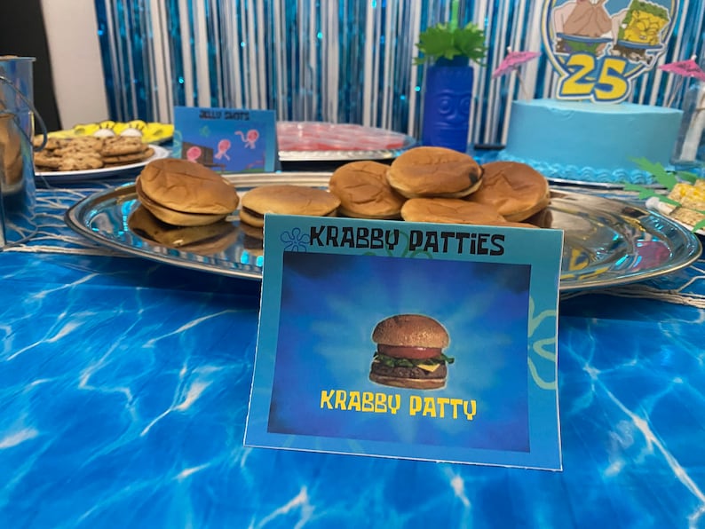 SPONGEBOB FOOD LABELS 12 Labels - Il 794xN.5223635735 Njsq 