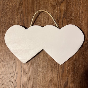 Amish Made Wooden Double Heart