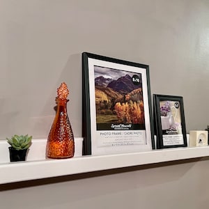 Wood Floating Picture Ledge |  Picture Shelf | Display Shelf