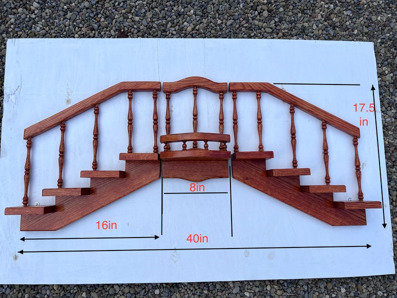 Amish Made Wood Staircase Step Shelf - Etsy