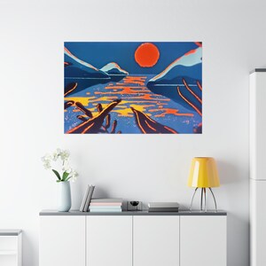 Blue Sunset (Matte Horizontal Poster)