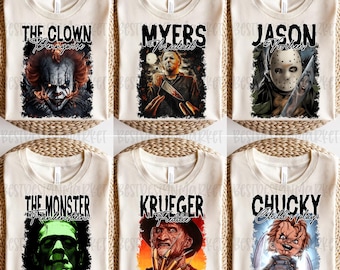 Halloween Characters Png Bundle, Halloween Bundle PNG, Retro Horror Png Bundle, Scary Movie Bundle, Horror Png, Horror Halloween Png