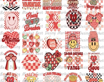 Valentines Png Bundle, Retro Valentine Png, Valentine’s Day Png, Sublimate Design, Funny Valentine’s Png, Bundle Designs, Digital PNG