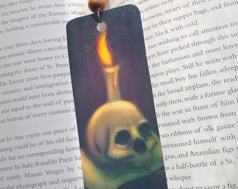 Skull Bookmark Handmade Bookmark Gift For Reader Skull Bookmark Spooky Gift Dark Bookmark Dark Academia Skull Booktok Gothic Bookmark
