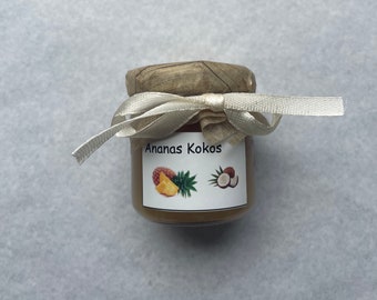 Kleine Gläschen Marmelade/Fruchtaufstrich/Gelee/Konfitüre als personalisierte Gastgeschenke, Give-away
