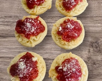 Ab 100g Spaghettieis-Plätzchen mit handgerührtem Fruchtaufstrich Erdbeer-Basilikum/Kekse/Plätzchen/Gebäck