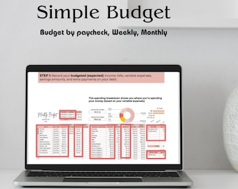 Budget Planner for Google Sheets, Monthly Budget, and Wedding budget