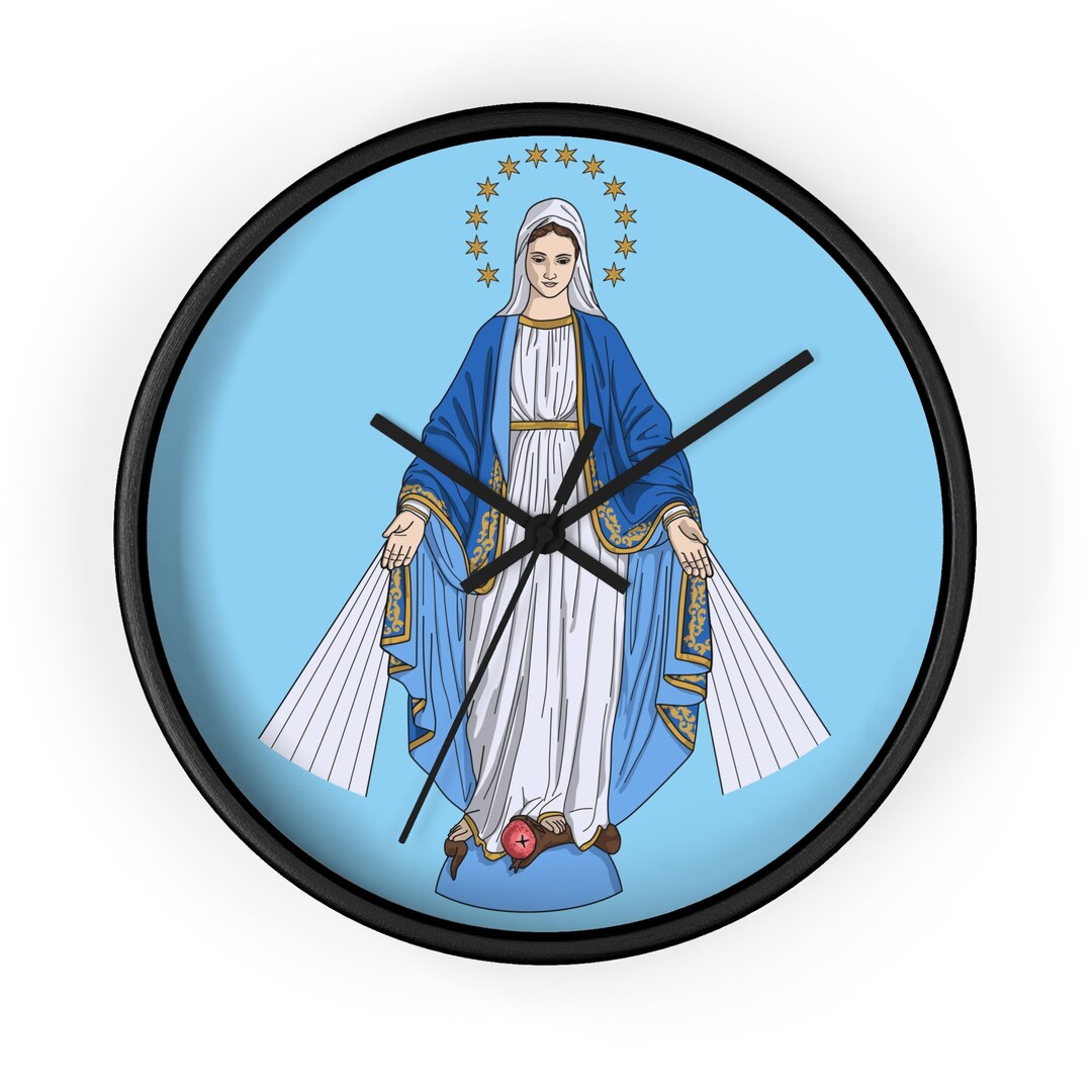 Our Lady of Grace Virgin Mary Catholic Wall Clock - Etsy
