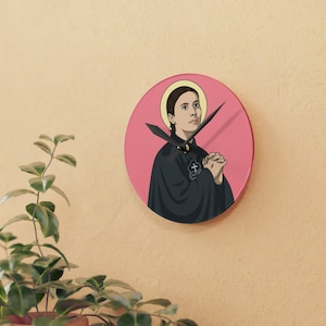 Saint Gemma Galgani Acrylic Wall Clock 8&#39;&#39;×8&#39;&#39;
