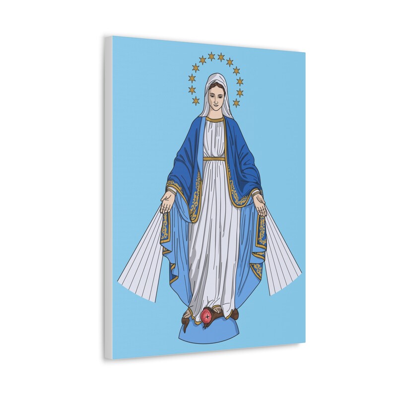 Our Lady of Grace Virgin Mary Catholic Canvas Gallery Wraps Etsy Canada
