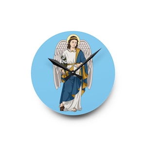 Saint Gabriel of Our Lady of Sorrows Catholic Acrylic Wall Clock