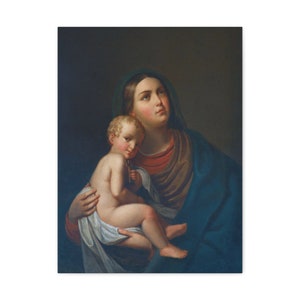 The Virgin Mary Child Jesus Renaissance Catholic Canvas Gallery Wraps