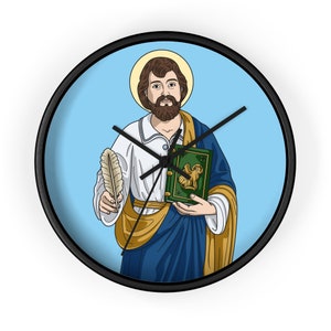 Saint Luke the Evangelist Catholic Wall Clock