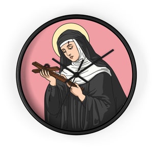 Saint Rita of Cascia Catholic Wall Clock