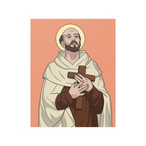 Cartazes católicos de cetim de São João da Cruz (210gsm)