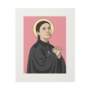 Saint Gemma Galgani Catholic Fine Art Prints (Passepartout Paper Frame)