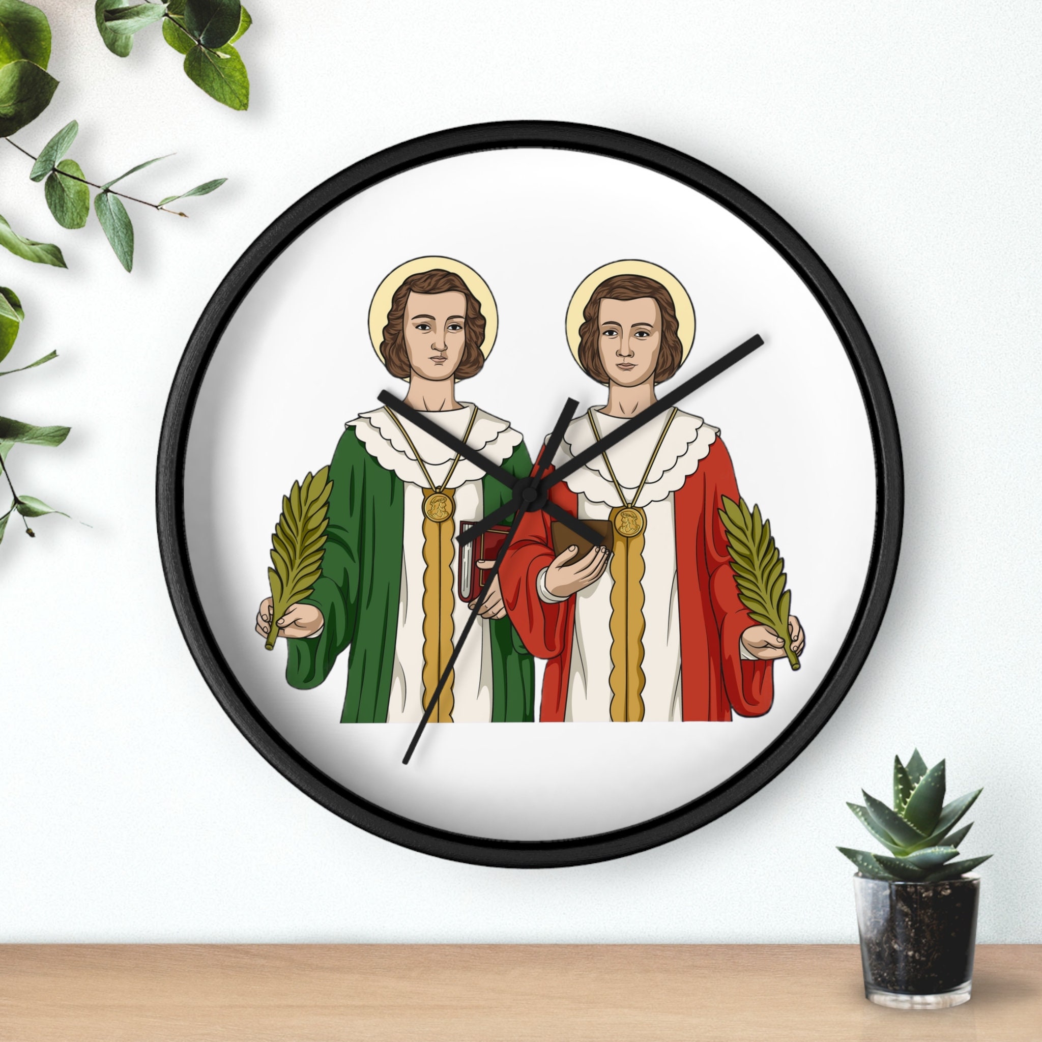 Saints Cosmas and Damian Catholic Wall Clock 10” X 10” - Etsy
