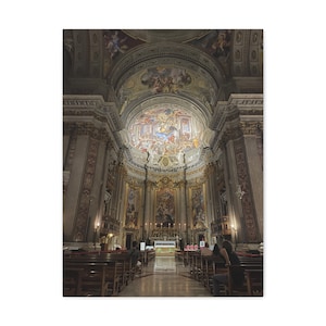 St. Ignatius of Loyola Rome, Italy Midnight Mass Catholic Canvas Gallery Wraps