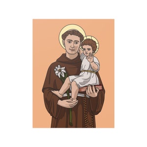 Saint Anthony of Padua and Lisbon Satin Posters (210gsm)