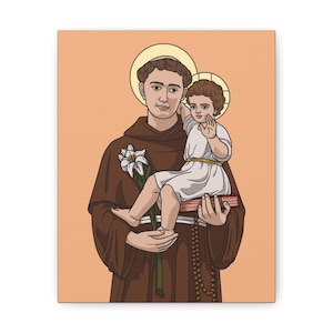 Saint Anthony of Padua and Lisbon Catholic Canvas Gallery Wraps