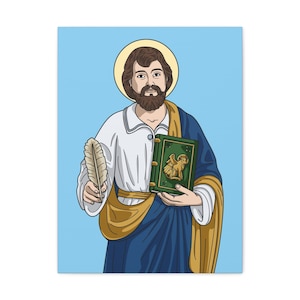 Saint Luke the Evangelist Catholic Canvas Gallery Wraps
