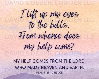 Psalm 121 Printable Quotes: Set of 2 (Digital Download)