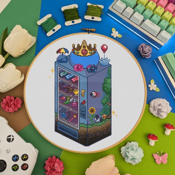 Terraria Vending Machine - Cute Cosy Gamer Cross Stitch Pattern - Digital PDF, Instant Download