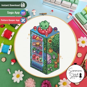 Stardew Valley Vending Machine - schattig gezellig gamer-kruissteekpatroon - digitale pdf, direct downloaden