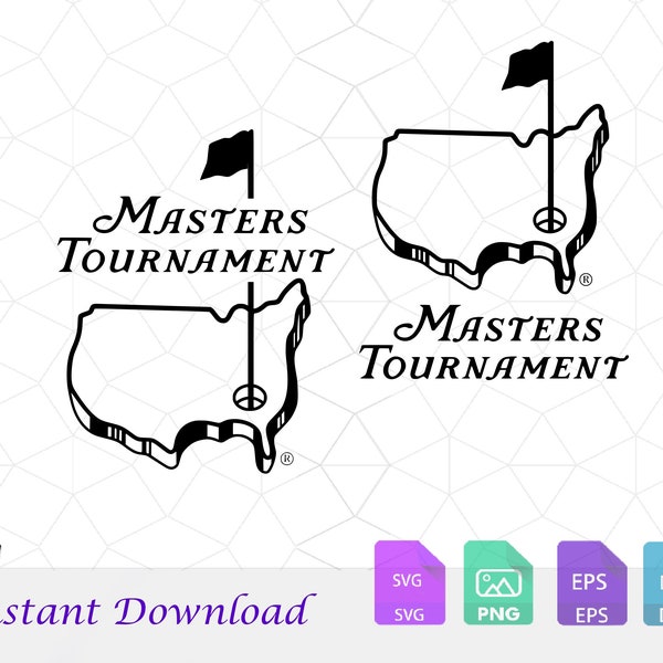 Masters Symbol Black Svg, masters golf party Svg, png, Masters Party, Cricut Cut file Clipart, Instant Digital Download