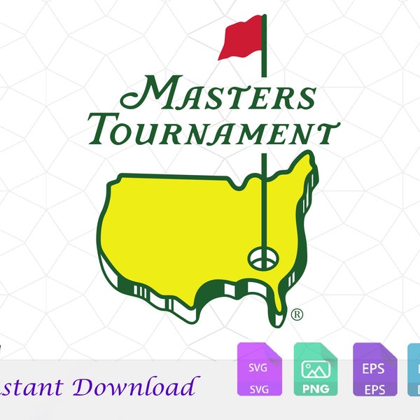 Masters Symbol Black Svg, masters golf party Svg, png, Masters Party, Cricut Cut file Clipart, Instant Digital Download