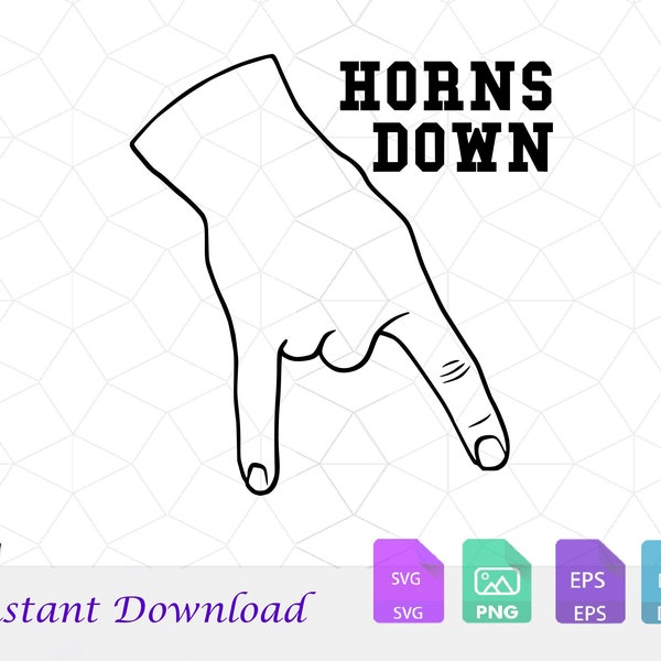 Horns Down, SVG, Cricut, Air Pod Decal, Clipart, Oklahoma Sooners Football, Beat Texas, OU SVG, Shirts, Decals, Stickers and More