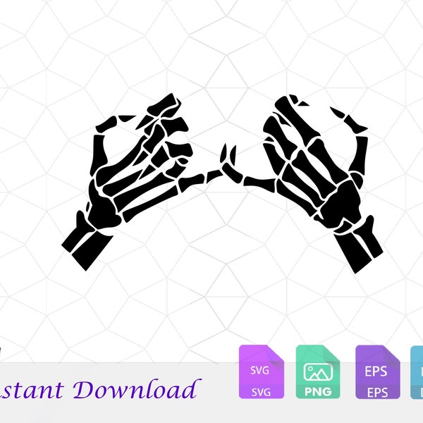 Skeleton Hands, Pinky Swear svg ,Pinky Promise svg, Skeleton hand, skeleton svg, halloween, Skeleton Hands svg