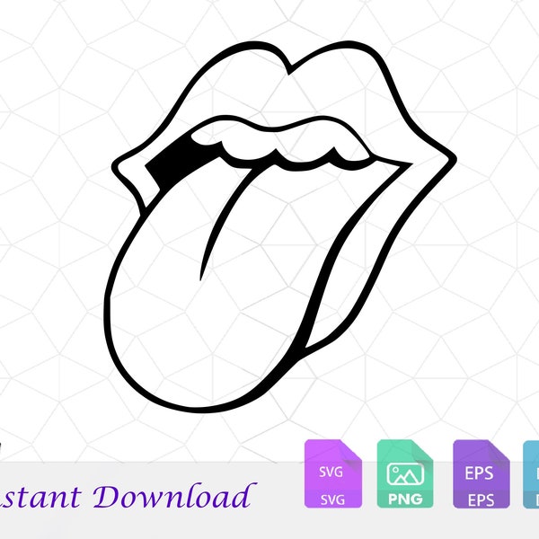 The Rolling Stones Lips ,Rolling Stones SVG, The Rolling Stones SVG, Rolling Stones Tongue SVG, Png, Dxf, Cricut, Svg, Cut File, Clipart