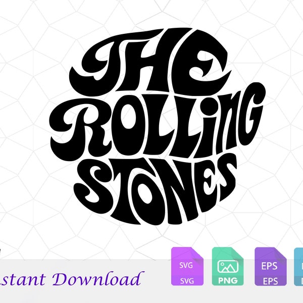 Rolling Stones SVG, The Rolling Stones SVG, Rolling Stones Tongue SVG, Png, Dxf, Cricut, Cut File, Clipart