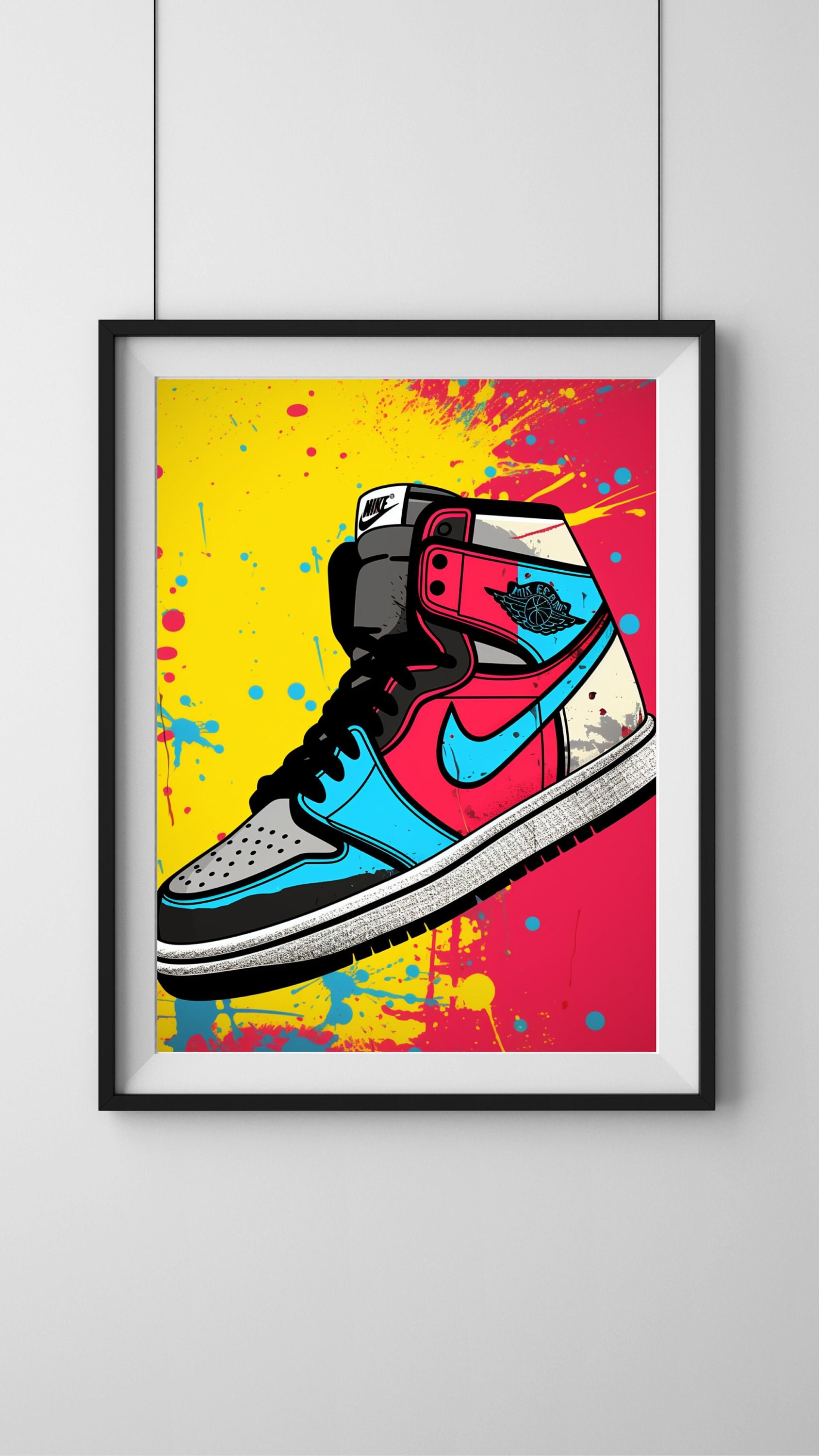 LV Hi Top Sneaker Shoes Nike Jordan Graffiti Pop Art Wall Art