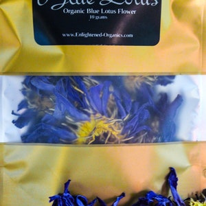 Bulk Organic Egyptian Blue Lotus Flower • Nymphaea caerulea •  100% Pesticide & Additive Free •