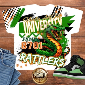 Koszulka z nadrukiem FAMU Rattlers Football – spersonalizowana koszulka meczowa HBCU
