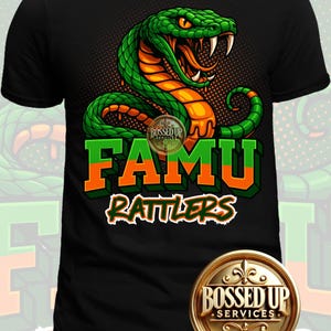 FAMU Rattlers Graphic T-Shirt Design | Florida A&M University Inspired Apparel ( PNG only)