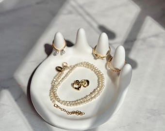 Porte-bagues porte-bijoux, Rangement de bijoux en forme de main, Plateau à accrocher, Porte-clés, Décoration minimaliste, Couleur personnalisée