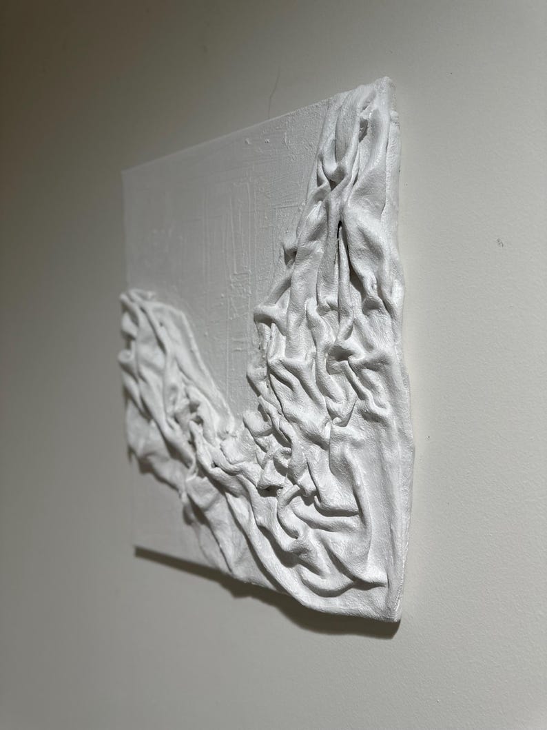 Draped Texture Panel, Minimalist Wall Decor - Etsy