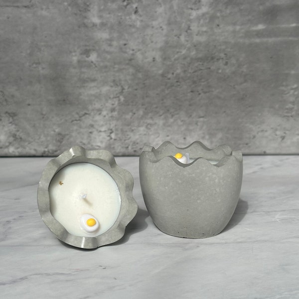 Concrete Egg Soy Candle, Cement Egg Candle, Concrete Candle,  Easter Candle, Egg Shaped Candle, Easter Table Decor