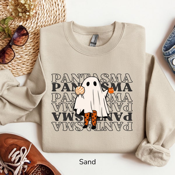 Pantasma: Ghost Enjoying Conchita and Cafe de Olla | Halloween Shirt & Sweater