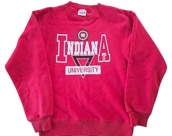 Vintage 80er Jahre Indiana Universität Grafik-Sweatshirt |