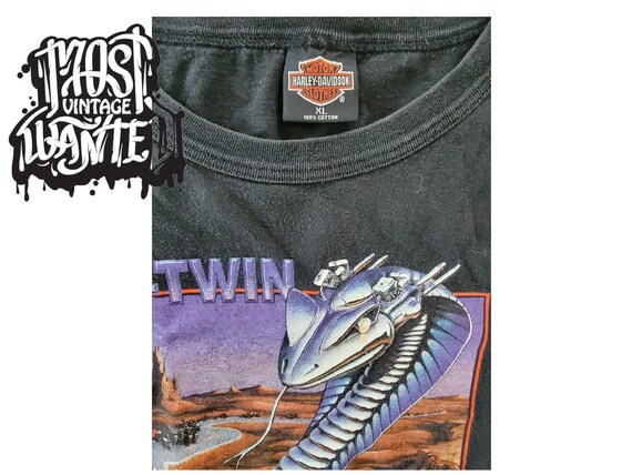 ★Harley Davidson★ Vintage V-Twin Pigment Short Sleeve T-Sh Harley-Davidson Men's B&S Vintage Poly-Blend Short Sleeve