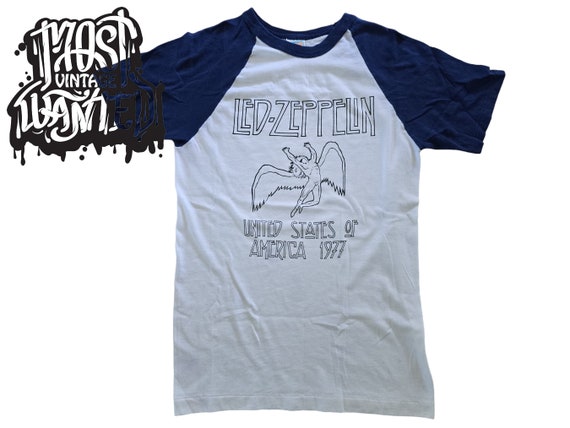 1970s Vintage Led Zeppelin USA 1977 Shirt - Etsy